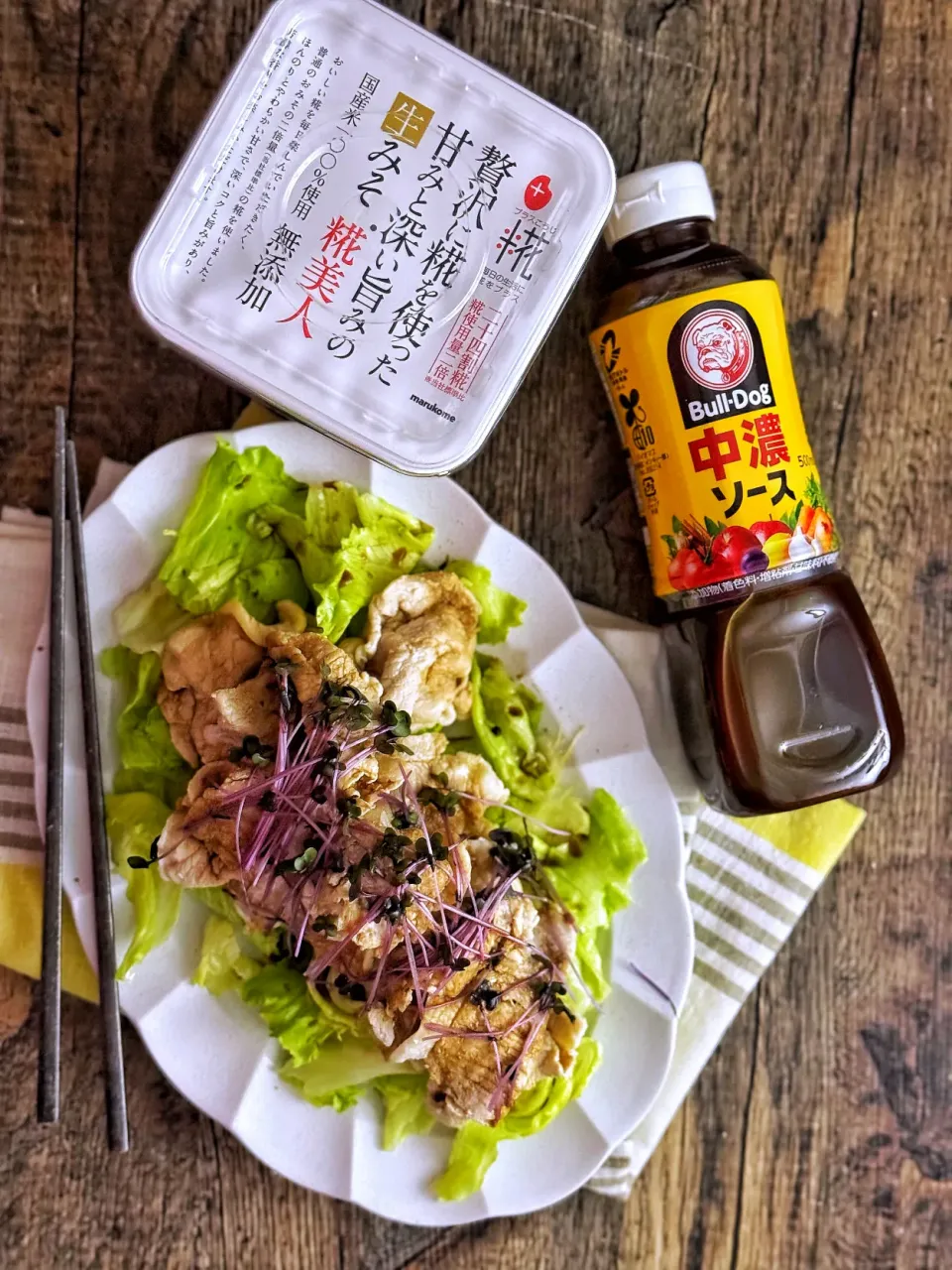 Snapdishの料理写真:豚薄切り肉の万能味ソース！|sanaluke2さん