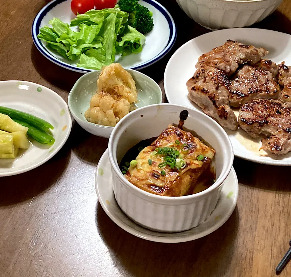 Snapdishの料理写真:万能味ソースde厚揚げチーズ|あっつさん