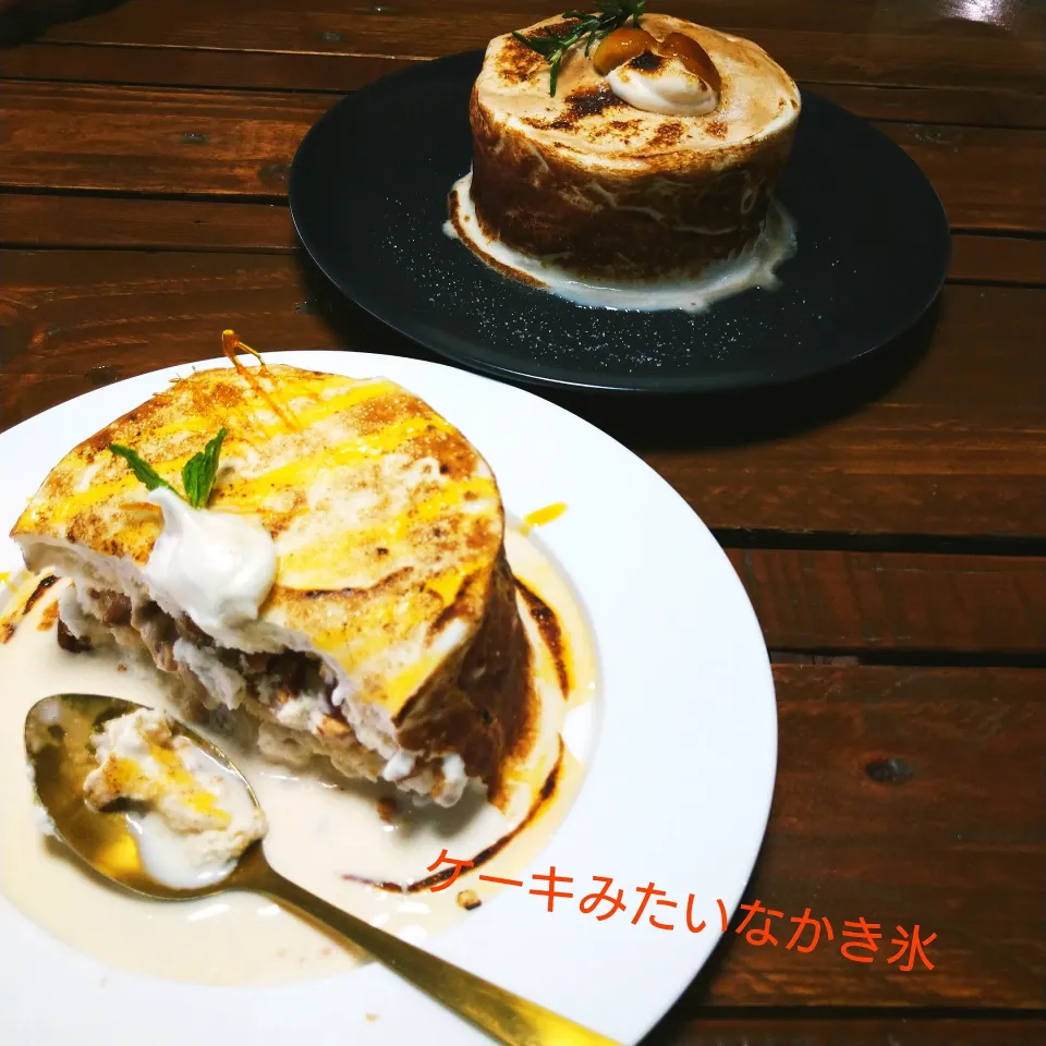 Snapdishの料理写真:ケーキみたいなかき氷|うたかた。さん