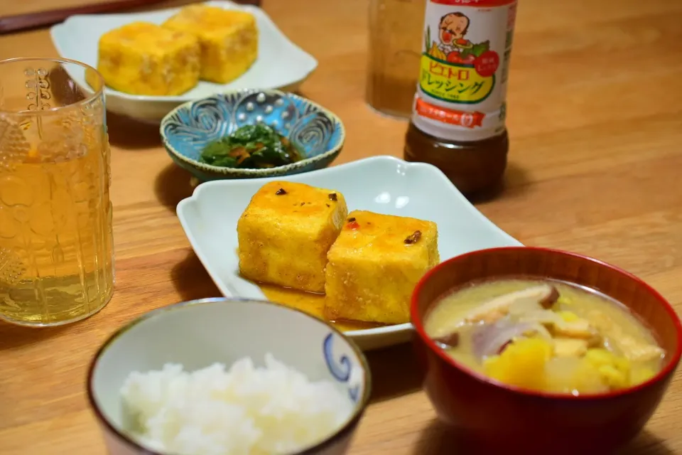 ピエトロドレッシングで！カレー風味の揚げだし豆腐|うにんぱすさん