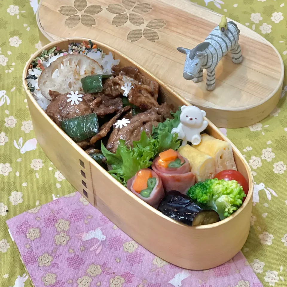 回鍋肉☘️の💙ちゃんお弁当　11/8水|sweet homeさん