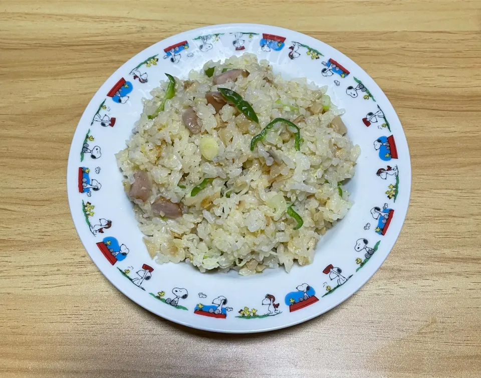 万能ソースで作ったタケノコの味噌ベースのチャーハン|料理好きなじいさまさん