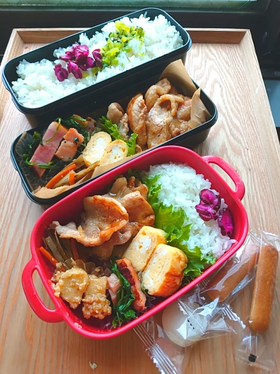 Snapdishの料理写真:夫と娘のお弁当|みわさん