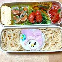 娘ちゃん作☆マイメロディ弁当|おにぎりさん