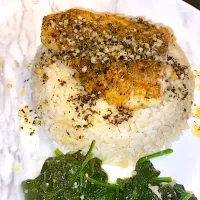 Fish Rice and spinach 🩷|tayさん