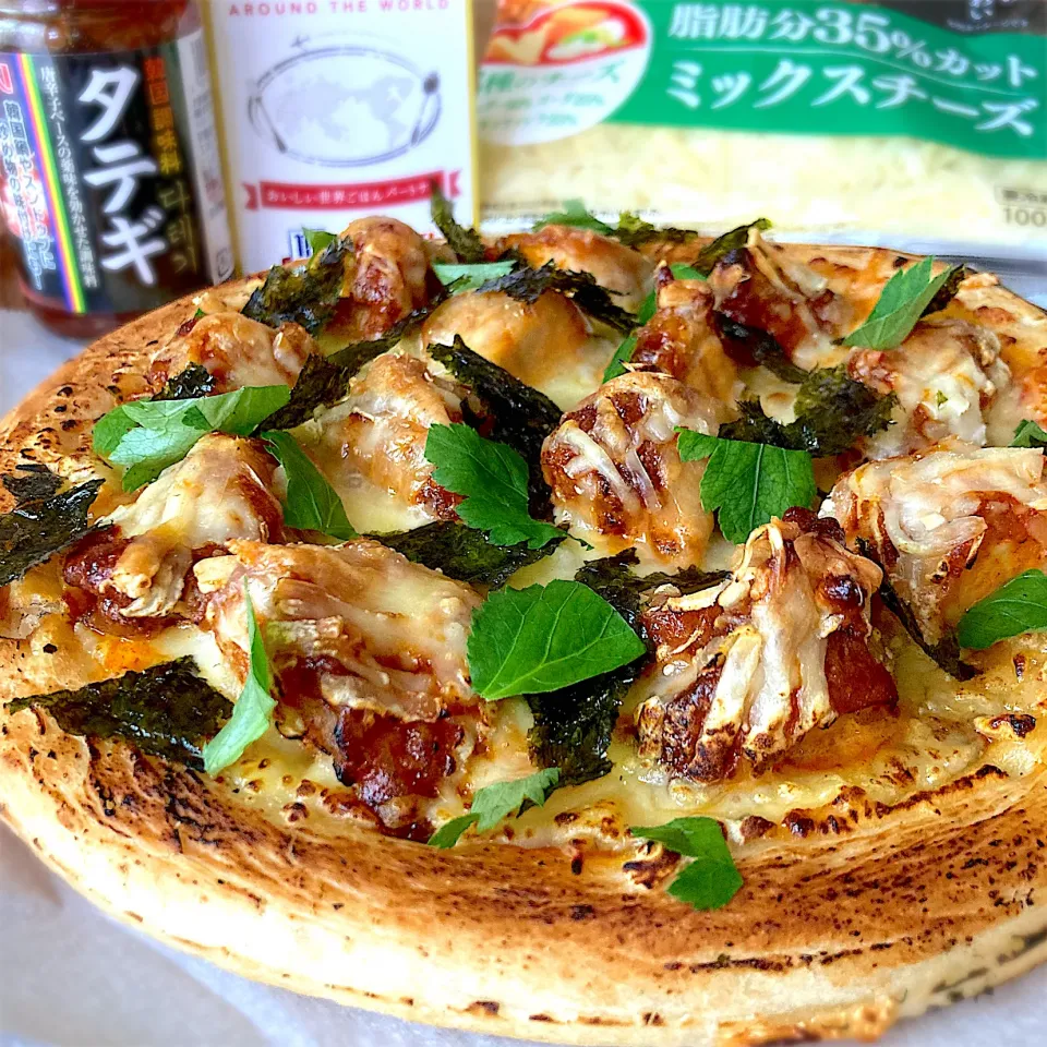 タテ(ギ)マヨチキンピザ🍕|みずほさん