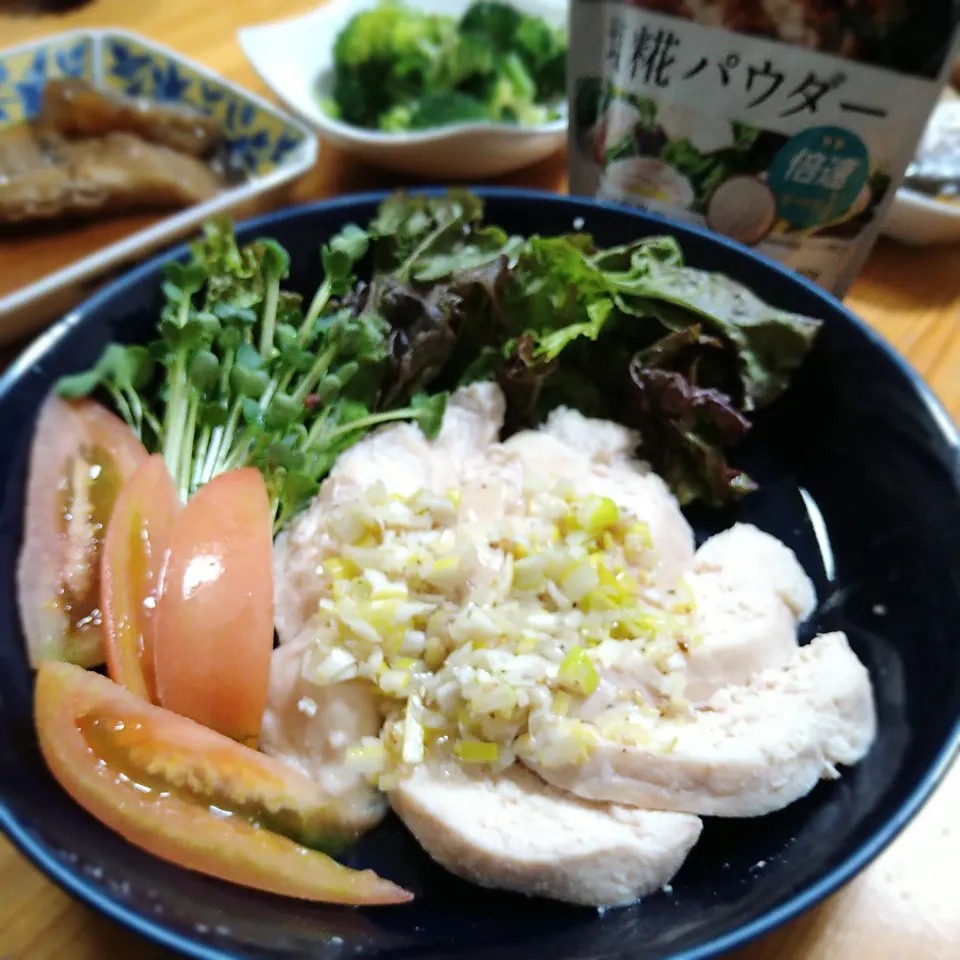 塩糀パウダーdeしっとり〜サラダチキン🎶|とまと🍅さん