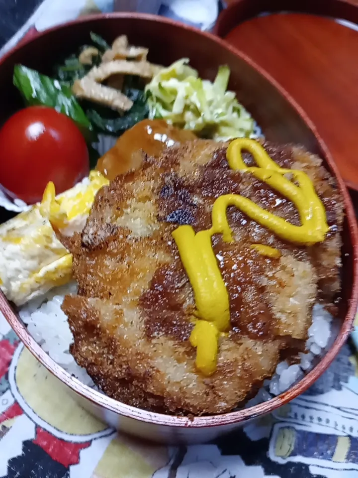 Snapdishの料理写真:高校生男子曲げわっぱ弁当|JUNさん