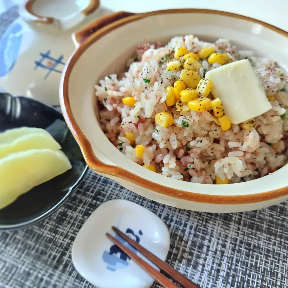 コンビーフバターコーン飯|ポトスさん