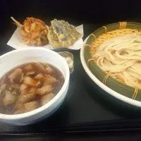 Snapdishの料理写真:肉うどん 野菜天ぷら|ともちゃんさん