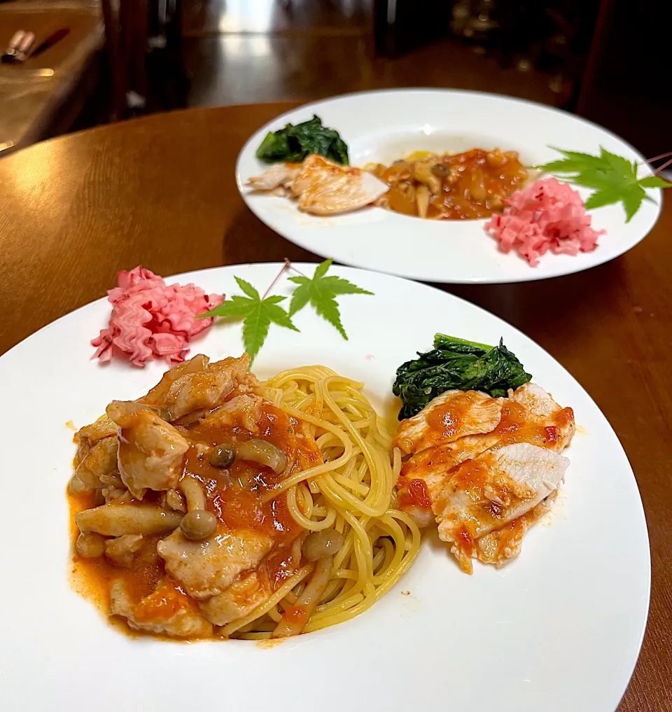 Snapdishの料理写真:万能ソーストマトスープ🍅パスタ🍝|henryさん