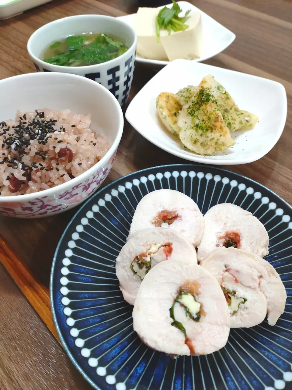 鶏むね肉でうめしそチーズロール|ゆりちさん