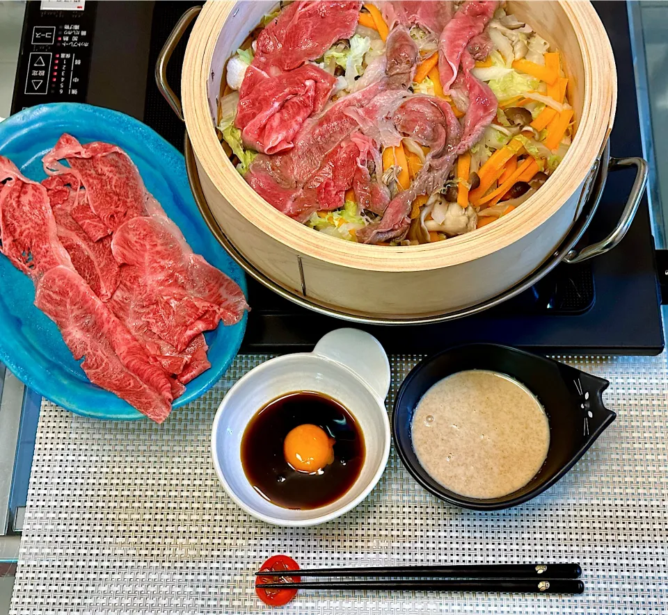 Snapdishの料理写真:蒸ししゃぶしゃぶ🥩|にゃあ（芸名）さん