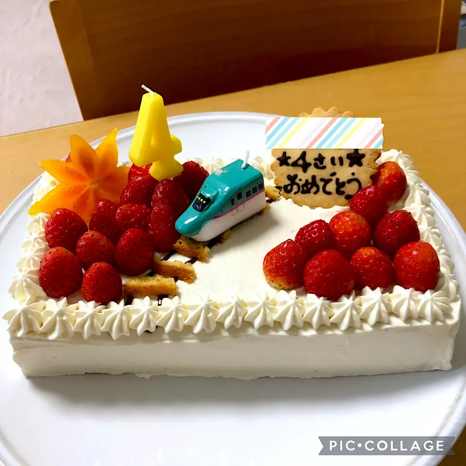 【砂糖なし】長男4歳♡手作りバースデーケーキ♪|みきのキッチン＊*さん