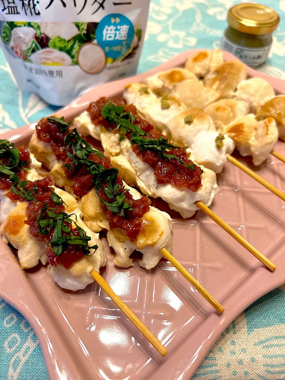 ささみの焼き鳥〜梅しそ＆おろし山椒〜|こずりんさん