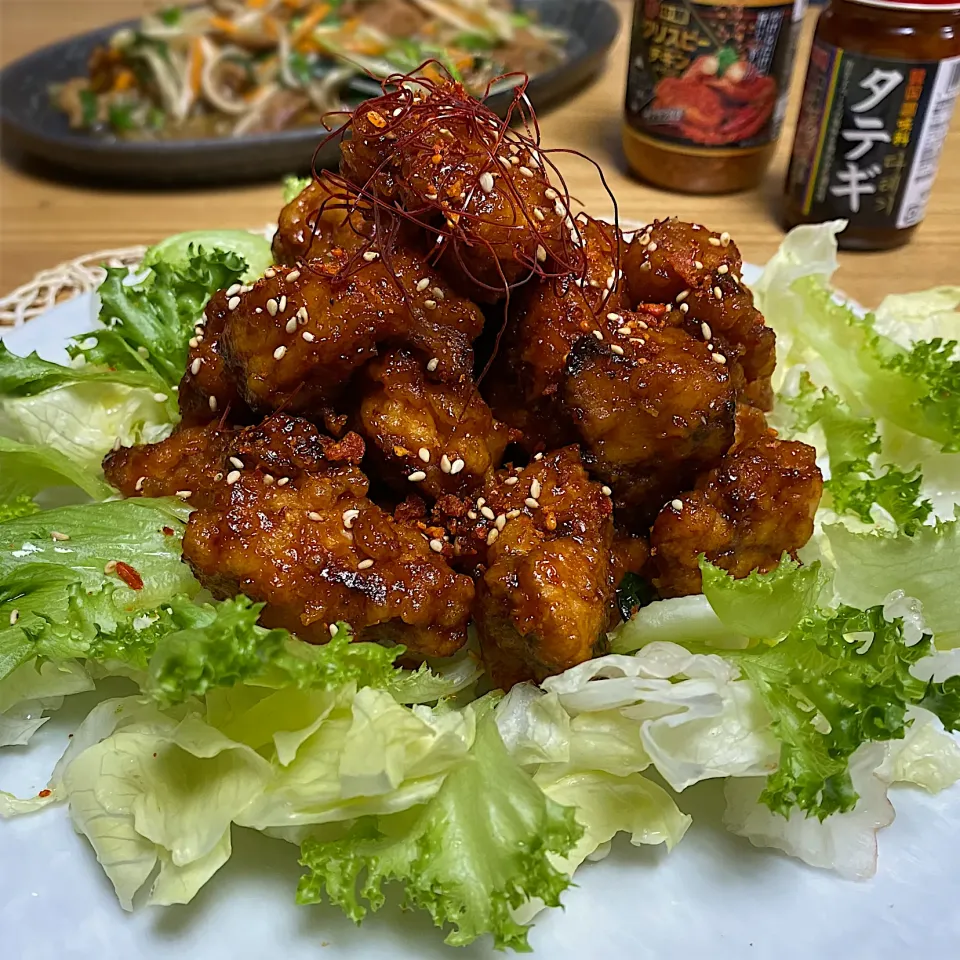 🟠まるさんの料理 タテギで簡単 ニャンニョムチキン 냥념치킨🇰🇷|sakurakoさん