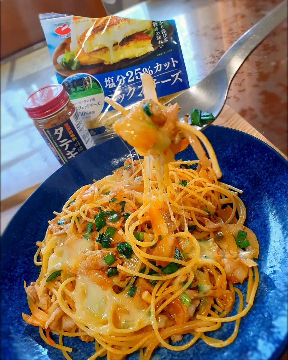 Snapdishの料理写真:豚キムチパスタ🍝|びせんさん