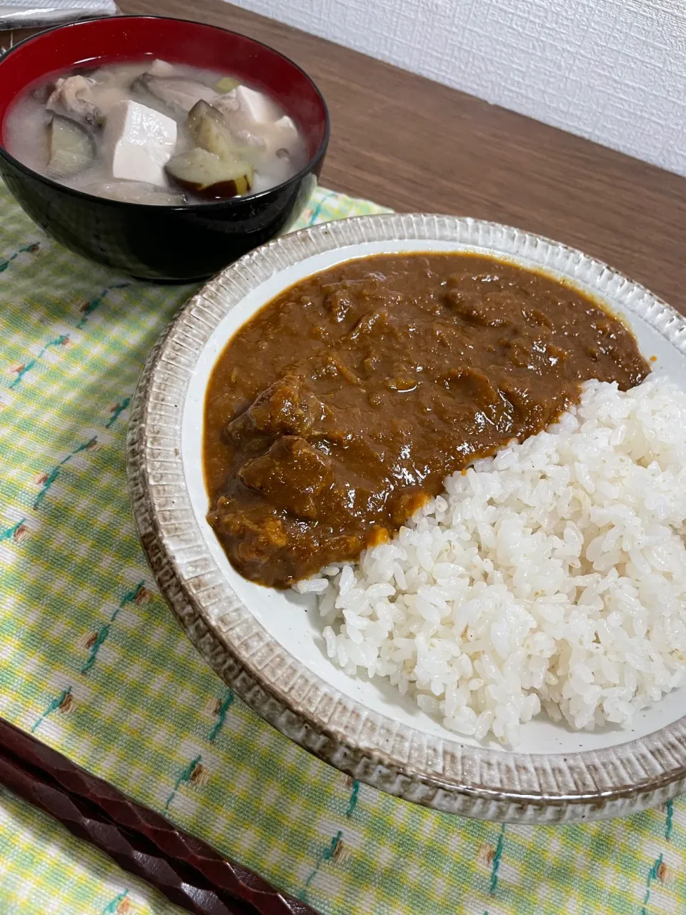 カレー　具沢山味噌汁|コさん