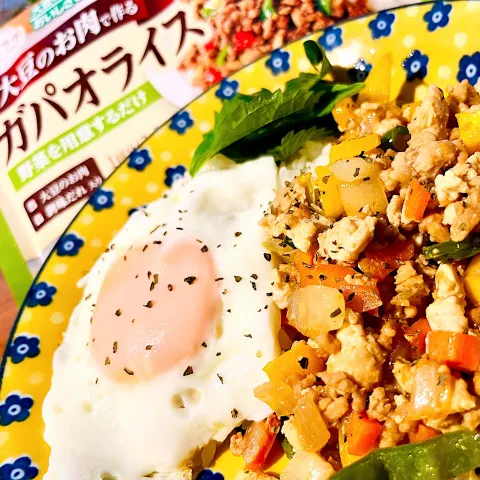 「大豆のお肉のガパオライス」を使ってみたSnapdishの料理・レシピ写真:大豆のお肉のガパオライス🌿