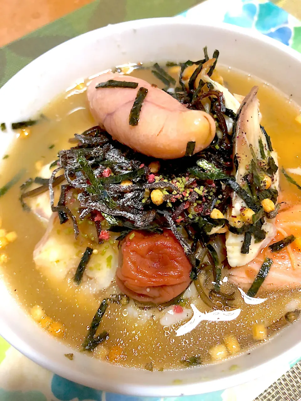 魚 明太子 梅のお茶漬け|笑福さん