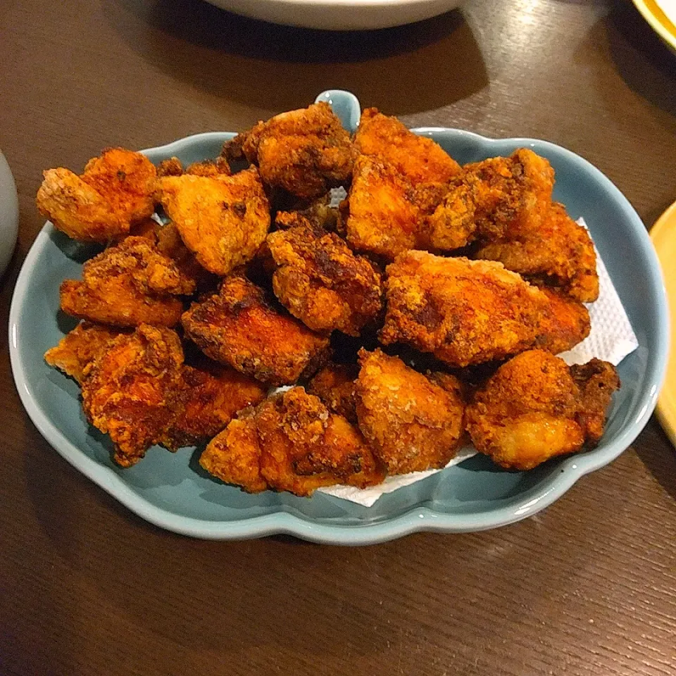 Snapdishの料理写真:からあげビールさんの料理 【おうち居酒屋ごはん】やわらかむね肉の塩糀にんにくマヨ醤油唐揚げ|Rieさん