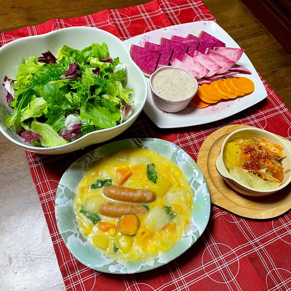 自家製野菜満載❣️今日の晩ごはん|ひだまり農園さん