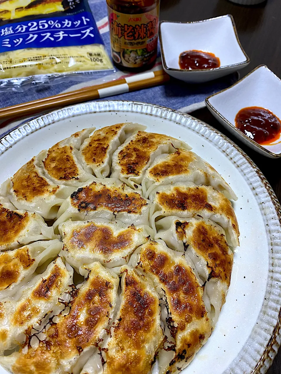 ピリとろ白菜餃子🥟(海老辣醬×チーズ)|ちぐあささん