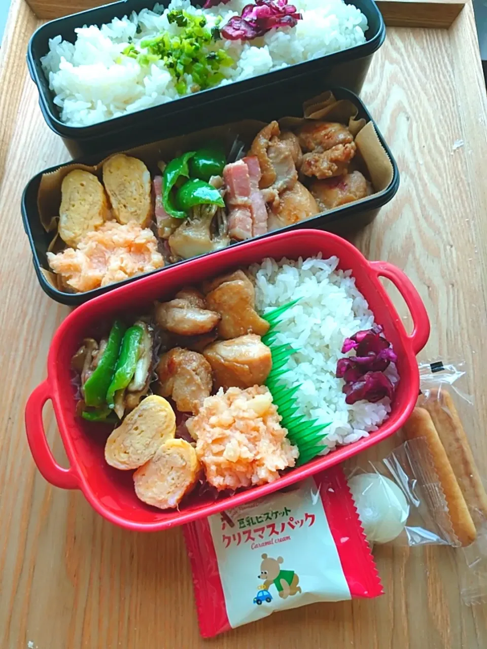 Snapdishの料理写真:夫と娘のお弁当|みわさん