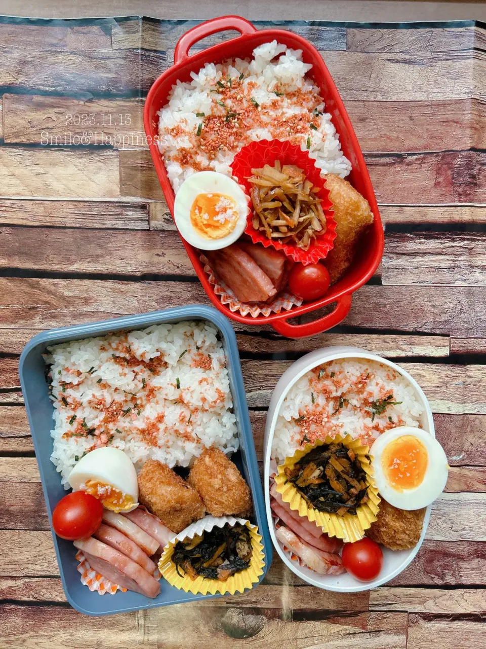 Snapdishの料理写真:3人弁当😆|Rie Naganoさん