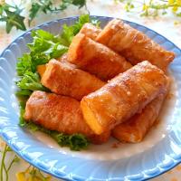 肉巻き厚揚げの照り焼き