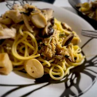 Snapdishの料理写真:塩レモン🍋鶏ときのこのパスタ🍝|Ryokoさん