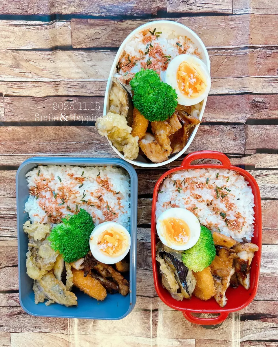 Snapdishの料理写真:3人弁当😆|Rie Naganoさん