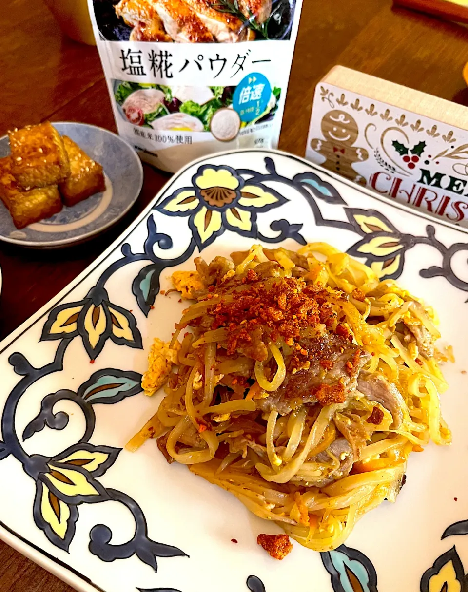 晩ごはん♯タイ風焼きそば♯パッタイ|小松菜さん