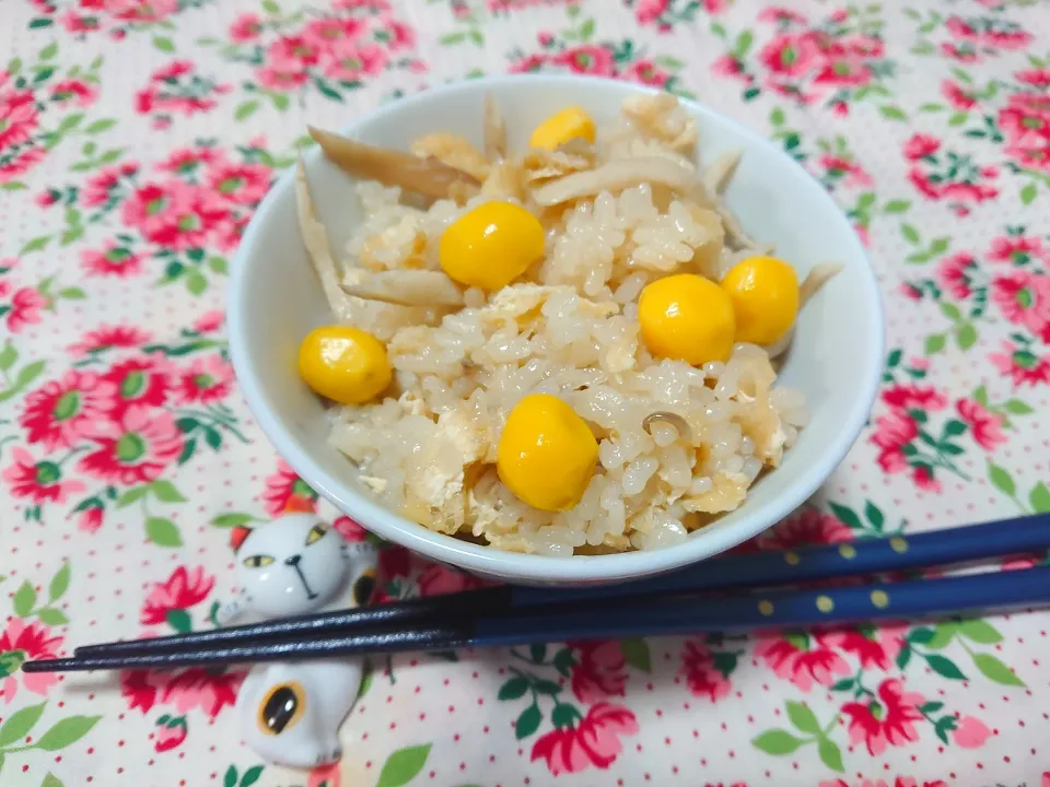 Snapdishの料理写真:舞茸と銀杏の炊き込みご飯✨|cocco+さん