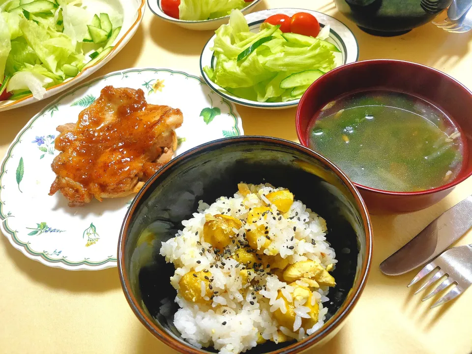 実家で栗ご飯♪|えっこさん