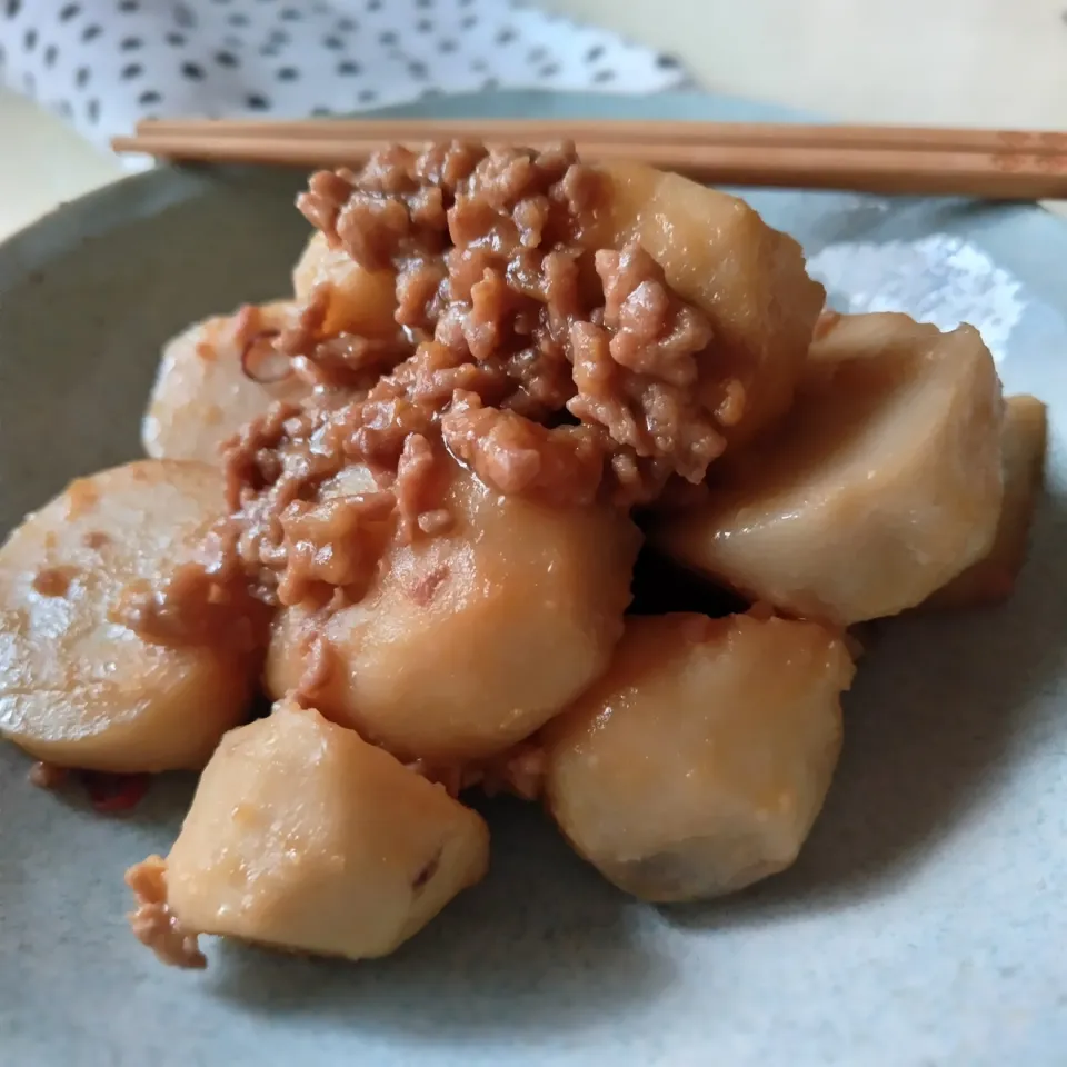 里芋の味噌そぼろ煮|ポトスさん