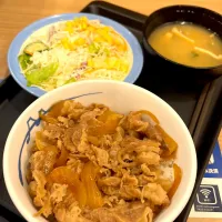 牛めし並＋生野菜　松屋すすきの店|ノブ0229さん