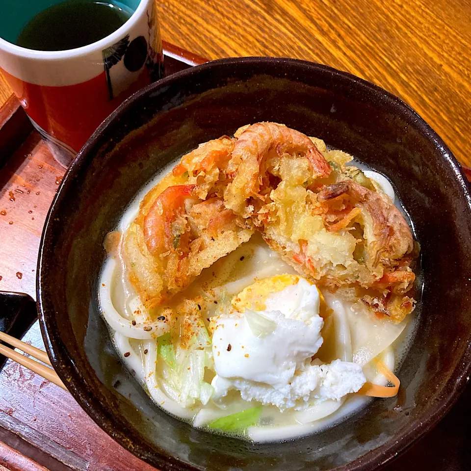 雨が降る朝のかき揚げうどん|Kさん