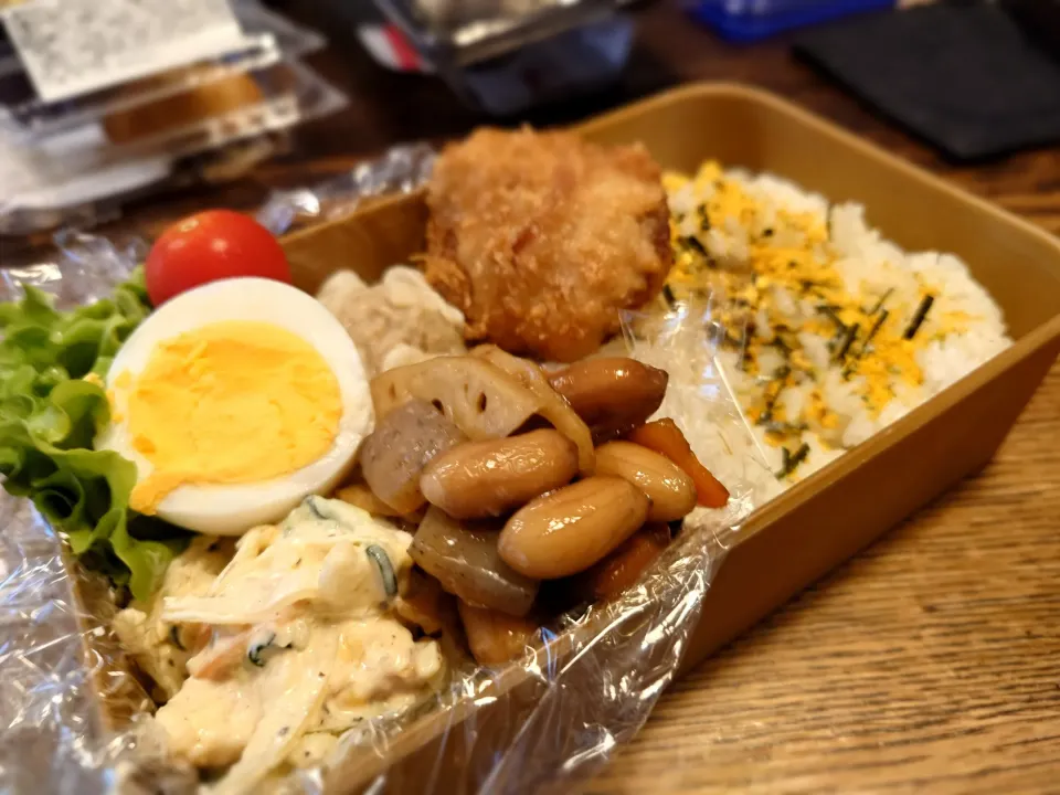 豆炒め煮弁当(*^^*)|しーPaPaさん