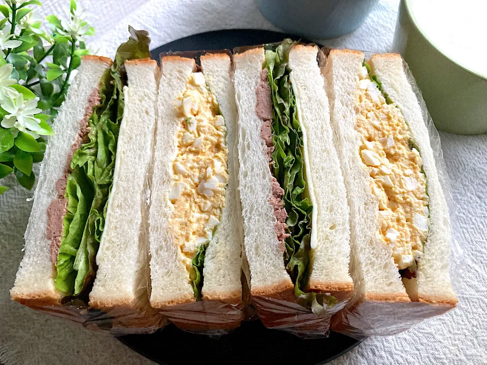 ＊サンドイッチ🥪＆ミルクスープ朝食＊|＊抹茶＊さん