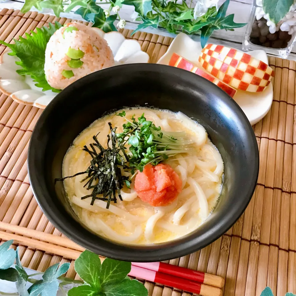 明太クリームうどん|ハマーさん