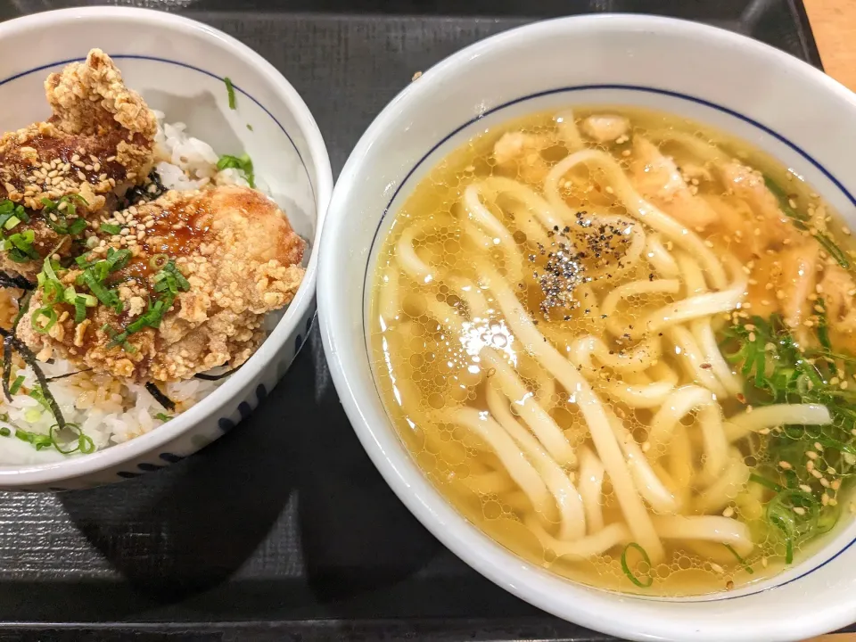 鶏塩うどん、唐揚げ丼|nobさん