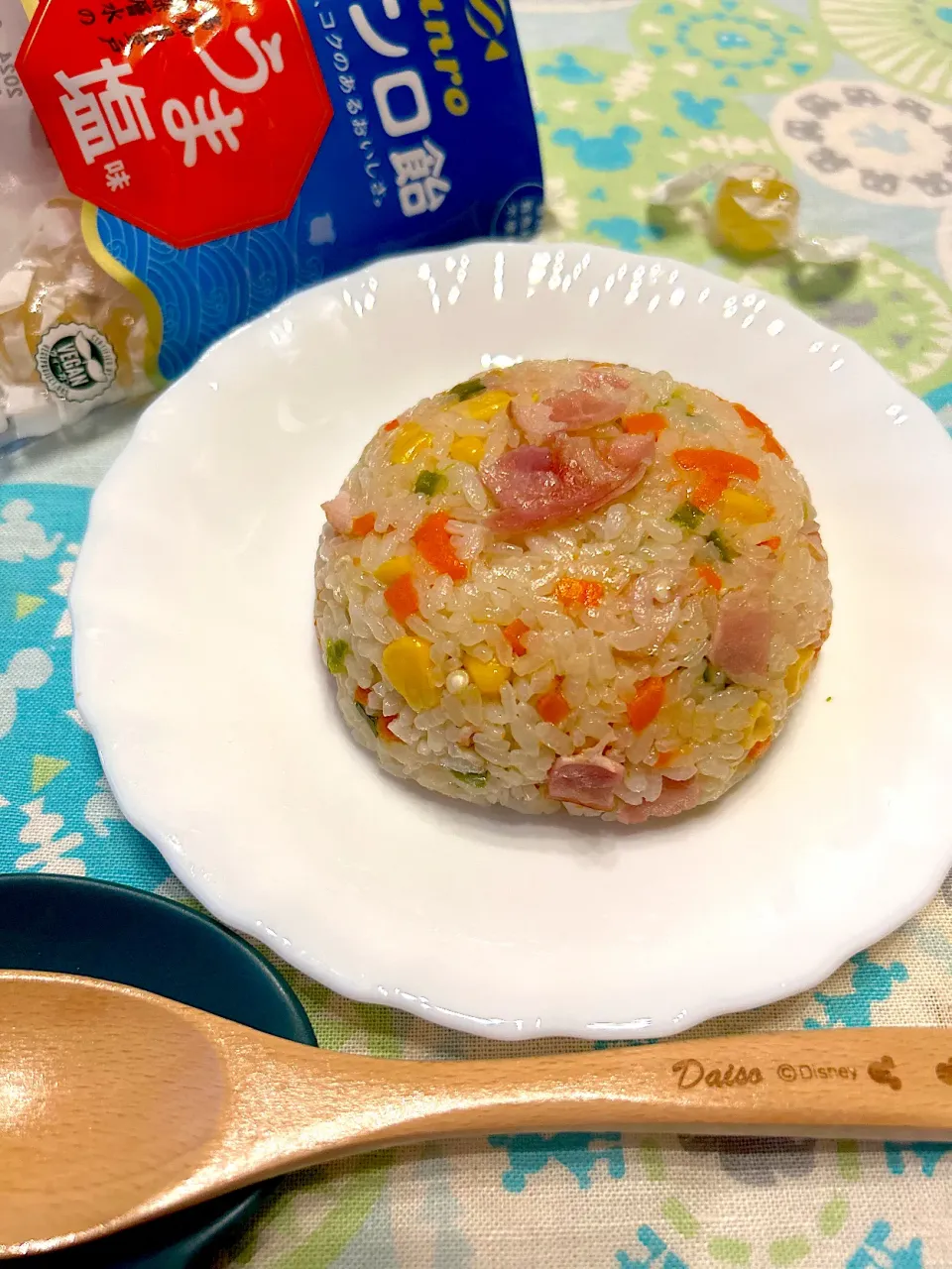 塩カンロ飴でピラフ風炊き込みご飯|こずりんさん