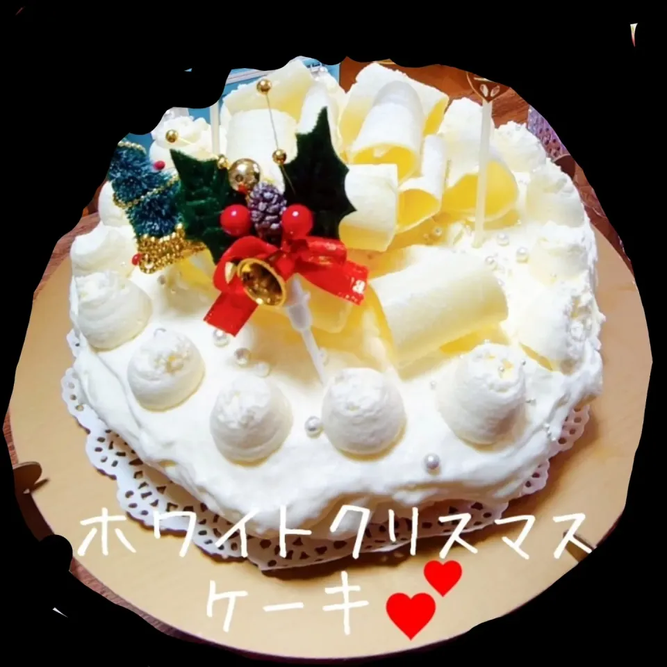 Snapdishの料理写真:ホワイトクリスマスケーキ|MIDORIさん