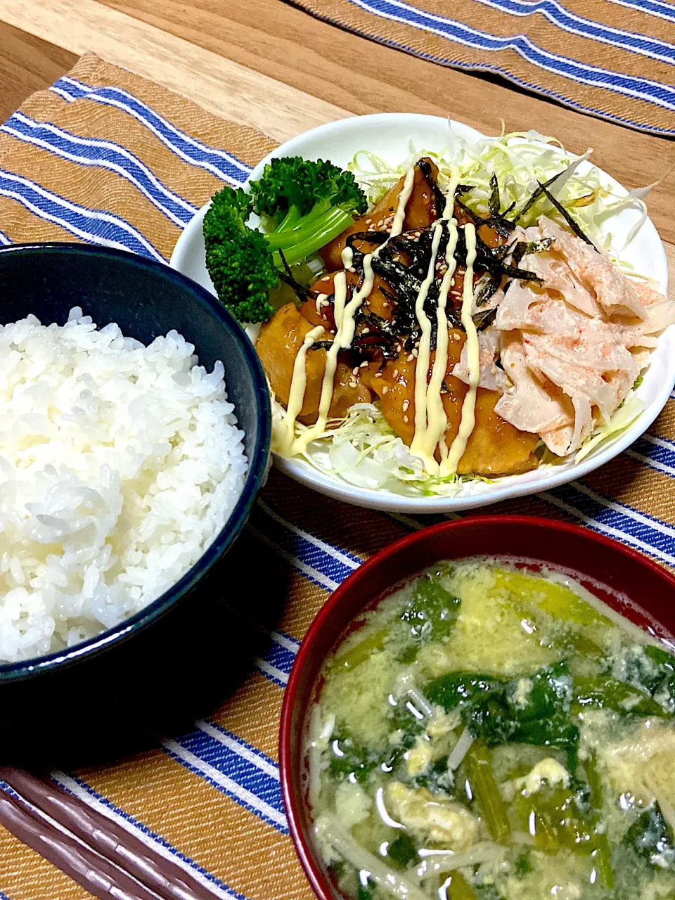 お夕飯。とり照り焼き。|renharuruさん