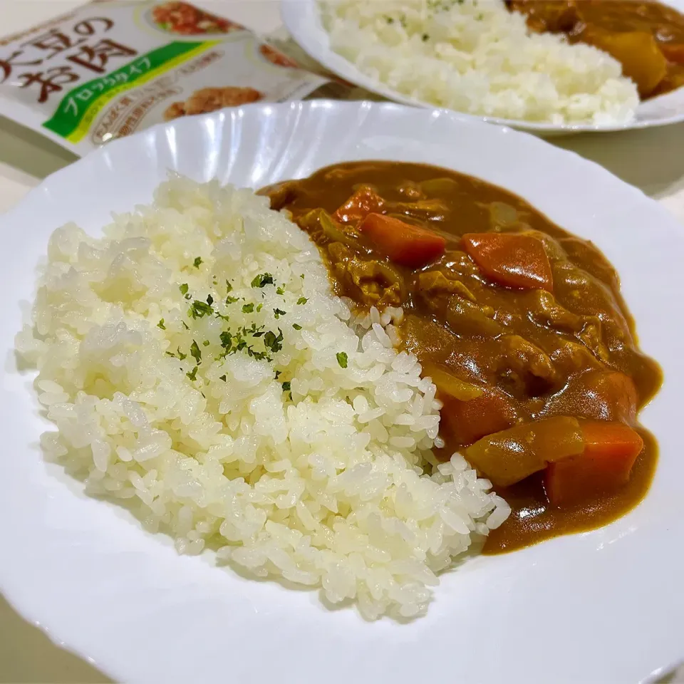 大豆のお肉のカレーライス🍛|はるさん