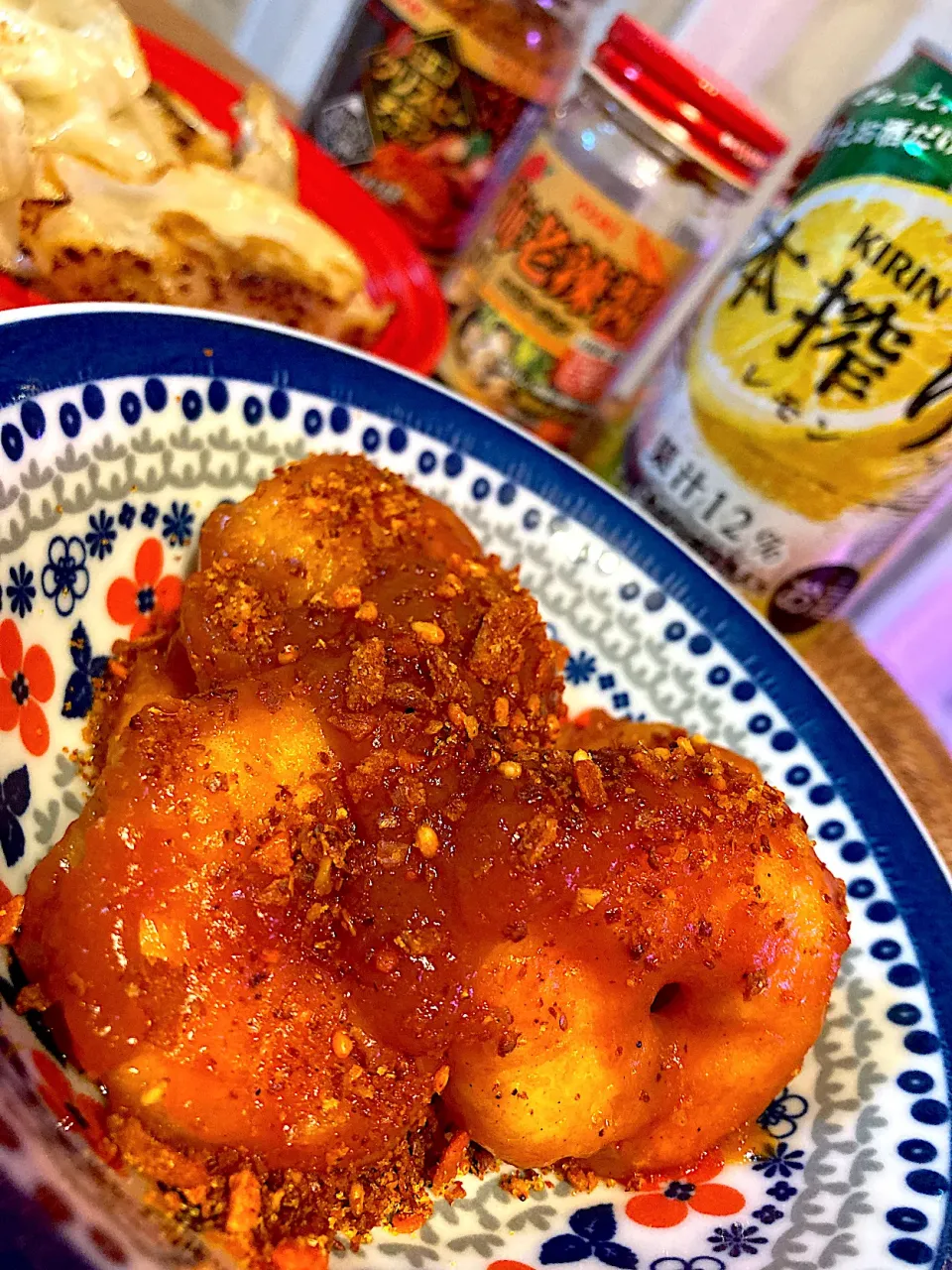 エビチリと餃子で中華😋🥟🍤💕🍻✨|アイさん