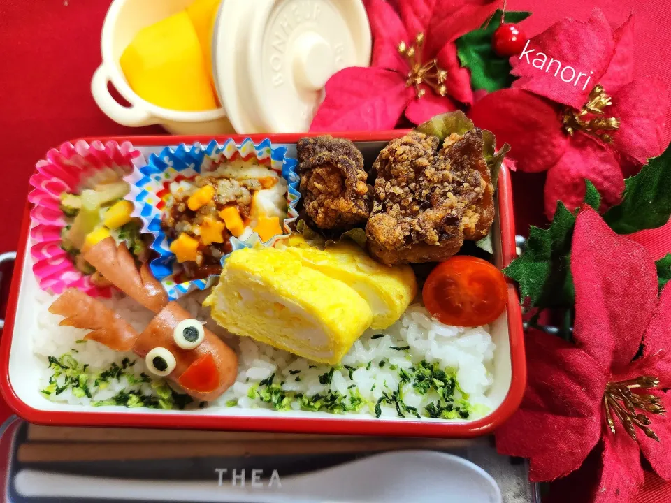 Snapdishの料理写真:JK弁当１１８～
ちょっとずつクリスマス🎄|かのりさん