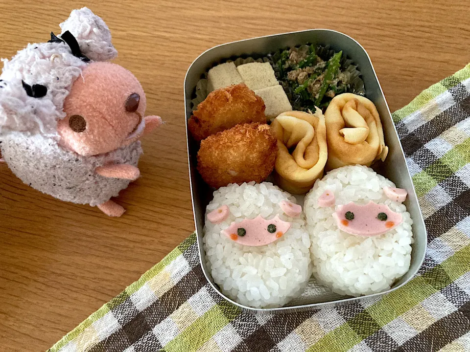 Snapdishの料理写真:＊べびたん＊幼稚園お弁当＊ひつじさん🐏＊|＊抹茶＊さん