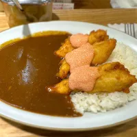 Snapdishの料理写真:めんたいとり天カレー|Yas Nakさん